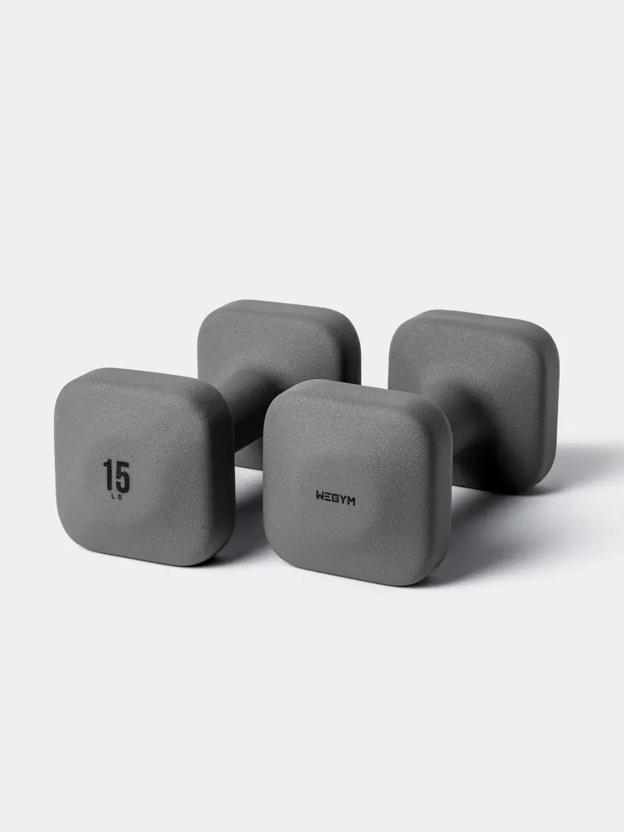 Гантели SafeGrip - 7 кг Wegym — изображение 1 из 6, серый