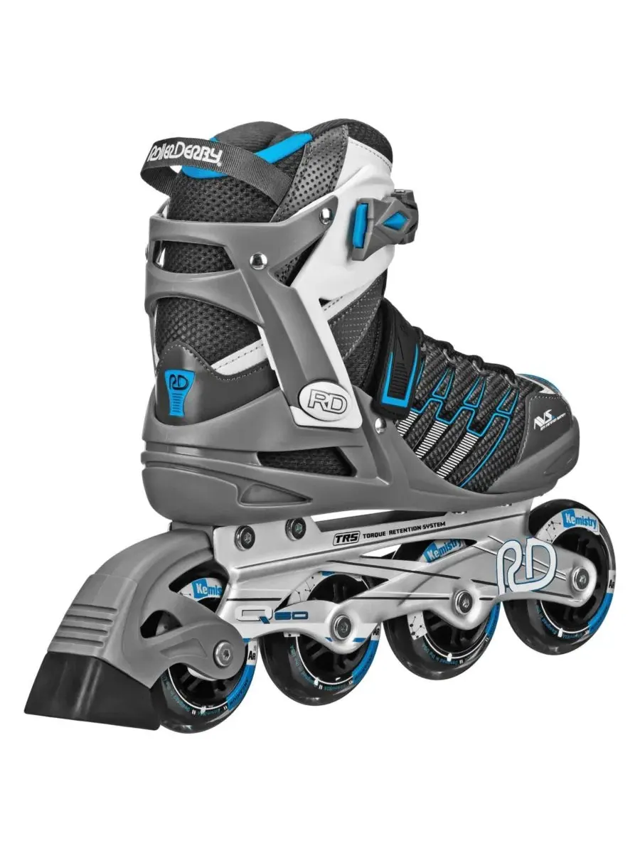 Женские роликовые коньки Aerio Q-60 Roller Derby — изображение 2 из 5, белый/серый/синий