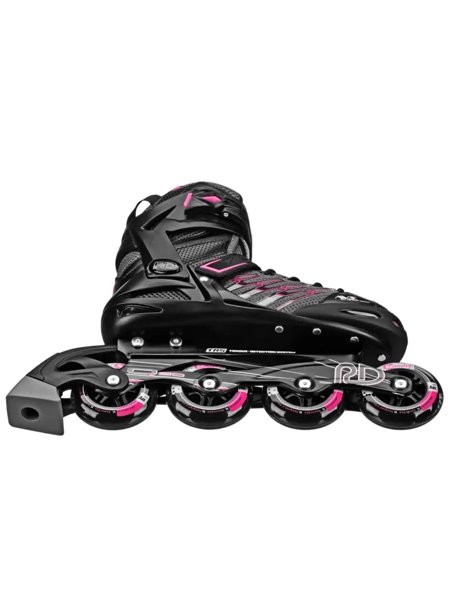 Женские роликовые коньки Aerio Q-60 Roller Derby — изображение 3 из 5, черный/розовый