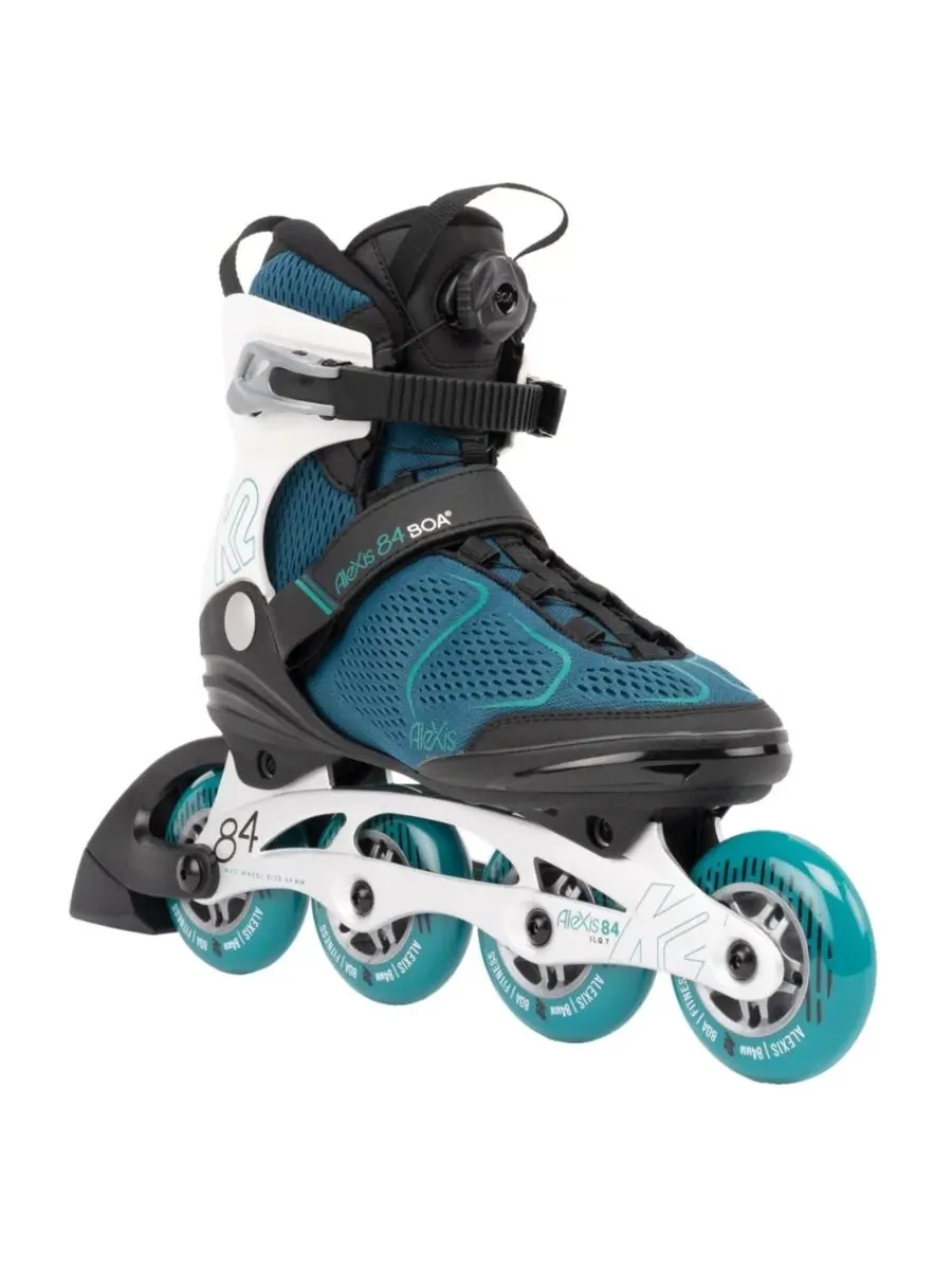 Роликовые коньки Alexis 84 Boa Teal для женщин K2 — белый