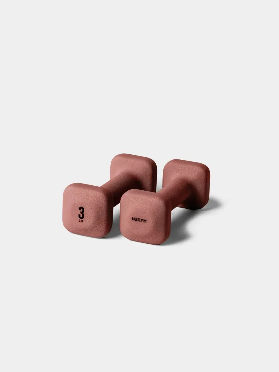 Гантели SafeGrip - 1 кг Wegym — изображение 1 из 6, розовый