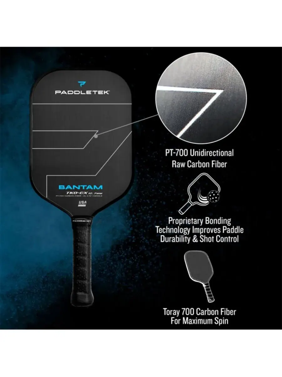 Ракетка для пиклбола Bantam TKO-CX 12.7 Paddletek — изображение 3 из 3, синий