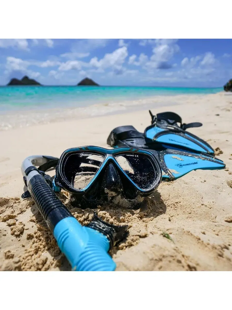 Набор для подводного плавания с защитой от запотевания Hanalei - апельсиновая корка (для детей) — изображение 8 из 9