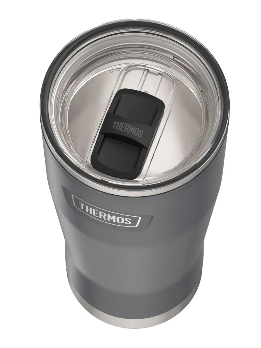 Кружка для холодных напитков Icon Series объемом 0,7 л с фиксатором Thermos — изображение 4 из 5, серый