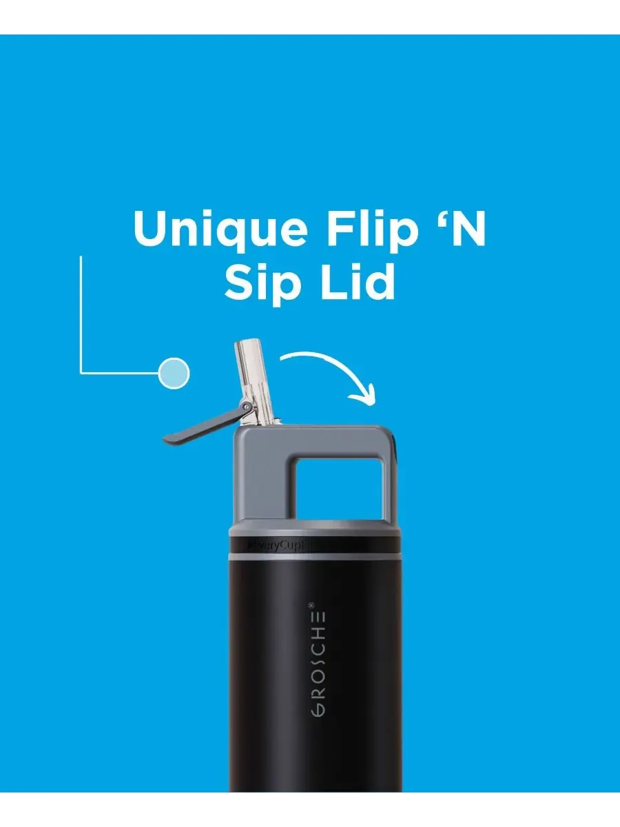 Термос Alpine Flip 'N Sip с трубочкой, 0,6 л, 2 шт Grosche — изображение 9 из 10, фиолетовый
