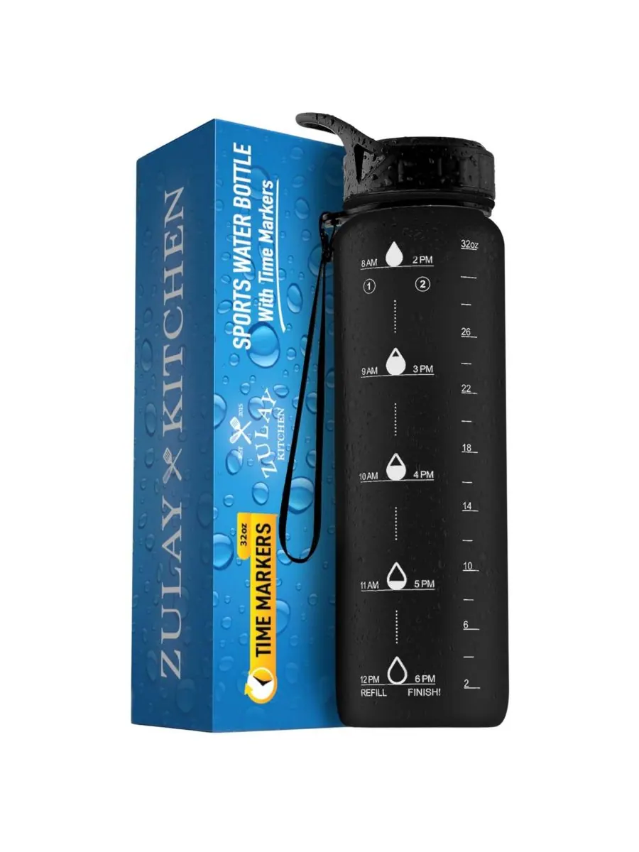 Бутылка для воды Hydration Nation с отметкой времени, 955 мл (32 унции) Zulay Kitchen