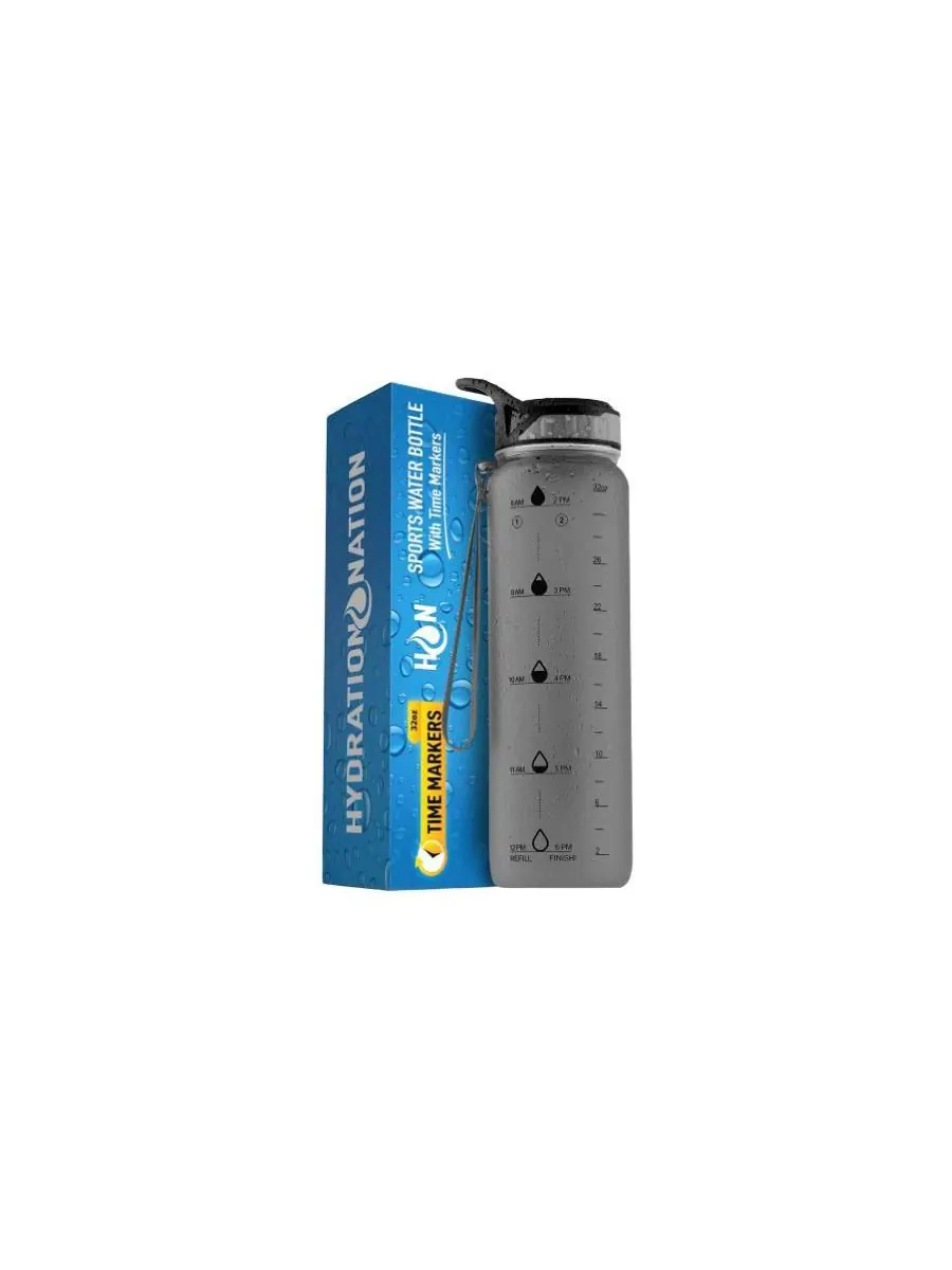 Бутылка для воды Hydration Nation с отметкой времени, 955 мл (32 унции) Zulay Kitchen