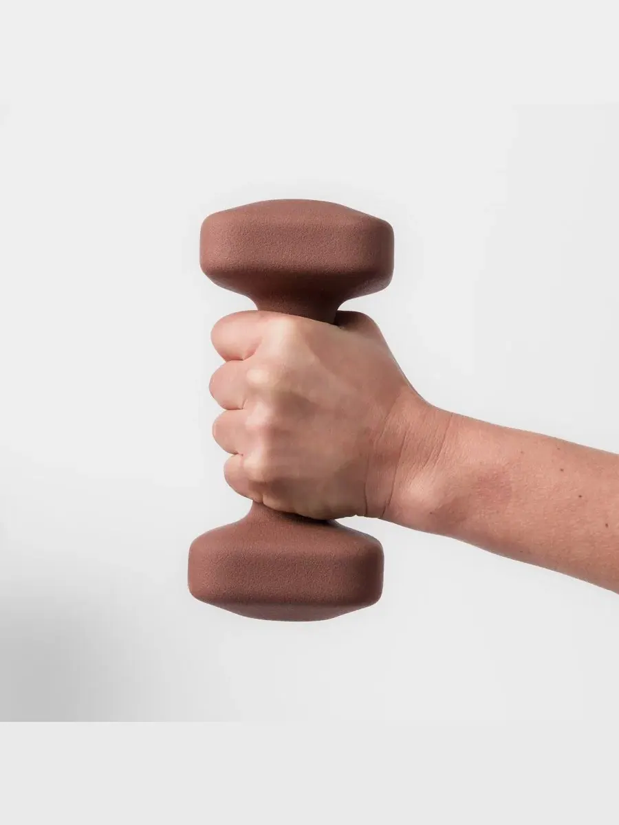 Гантели SafeGrip - 4 кг Wegym — изображение 3 из 6, розовый