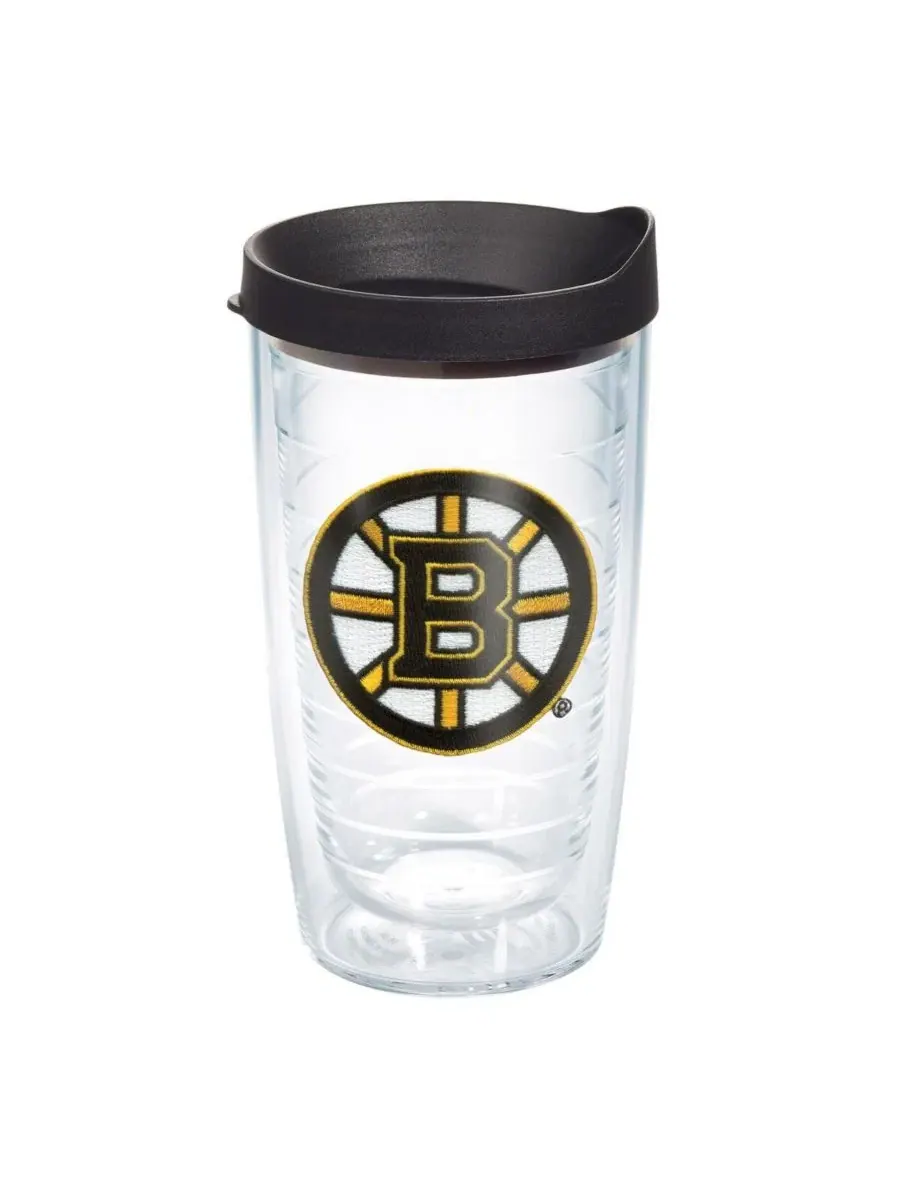 Термокружка 0.47 л с вышитым патчем Boston Bruins Emblem Tervis Tumbler — прозрачный