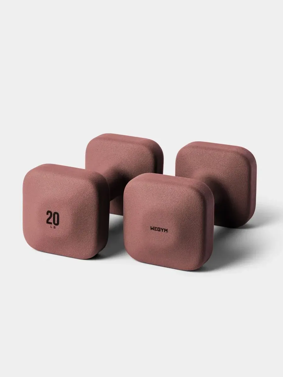 Гантели SafeGrip - 9 кг Wegym — изображение 1 из 6, розовый