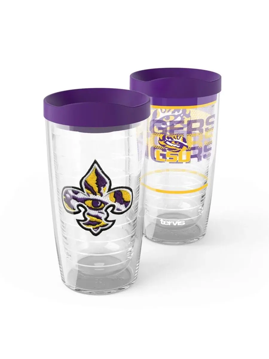 Набор из 2 термокружек Tervis LSU Tigers Competitor Emblem, 473 мл, с вышивкой, 2 шт — мульти