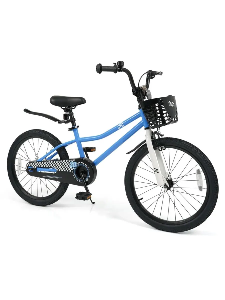 Велосипед детский 20 дюймов, с корзиной и подножкой Slickblue