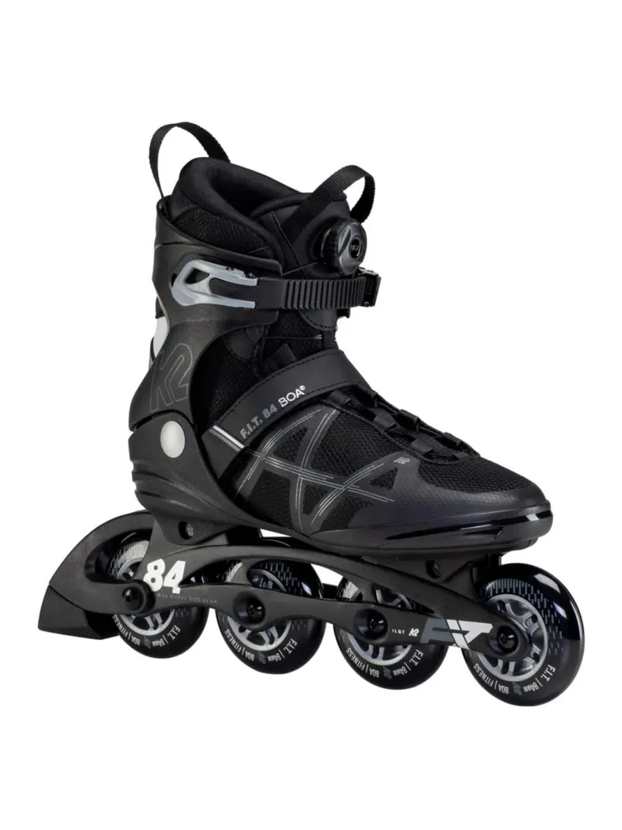 Мужские роликовые коньки FIT 84 Boa K2 — серебристый