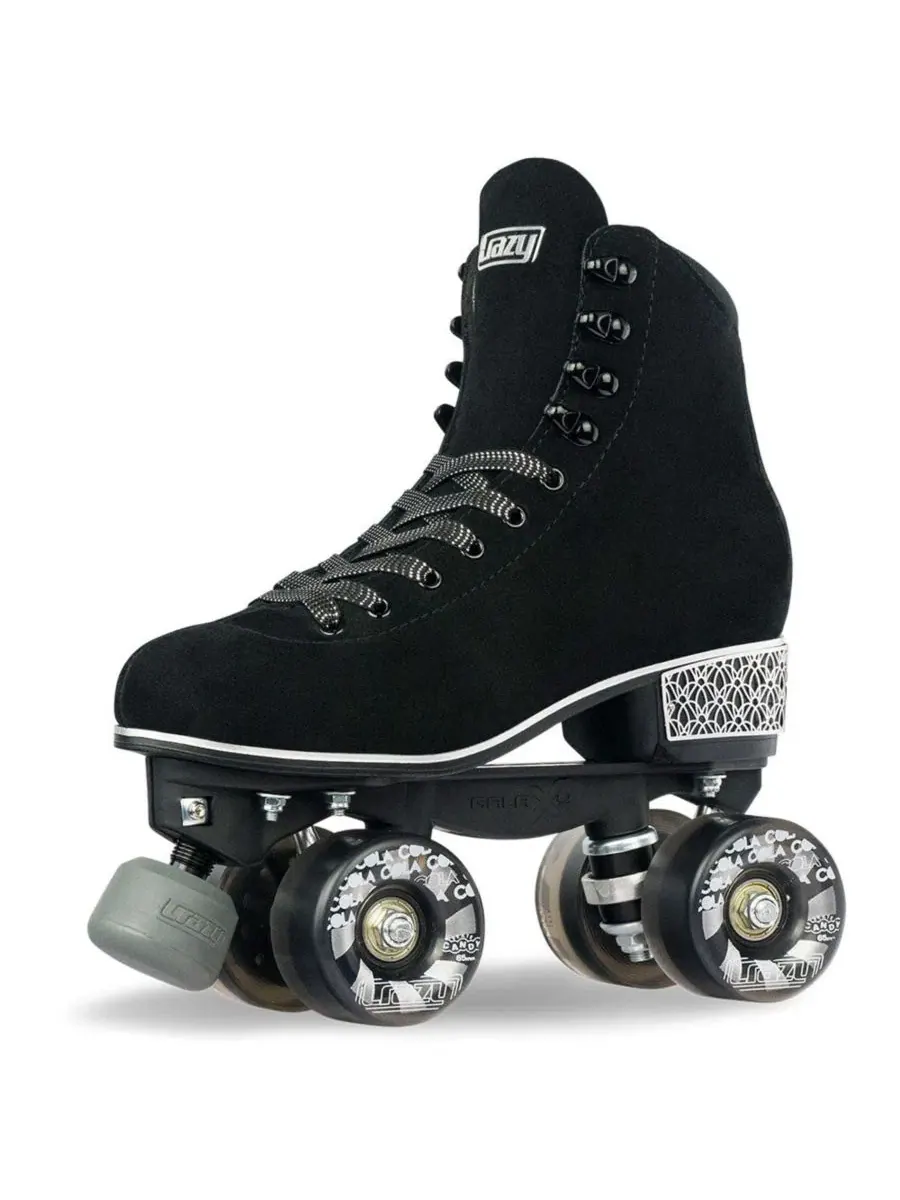 Роликовые коньки Evoke для женщин - стильные замшевые квадроконьки Crazy Skates — черный