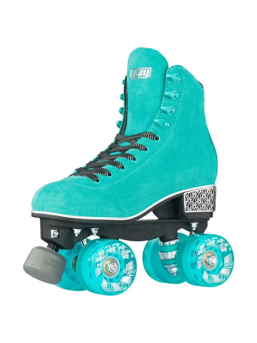 Роликовые коньки Evoke для женщин - стильные замшевые квадроконьки Crazy Skates — синий