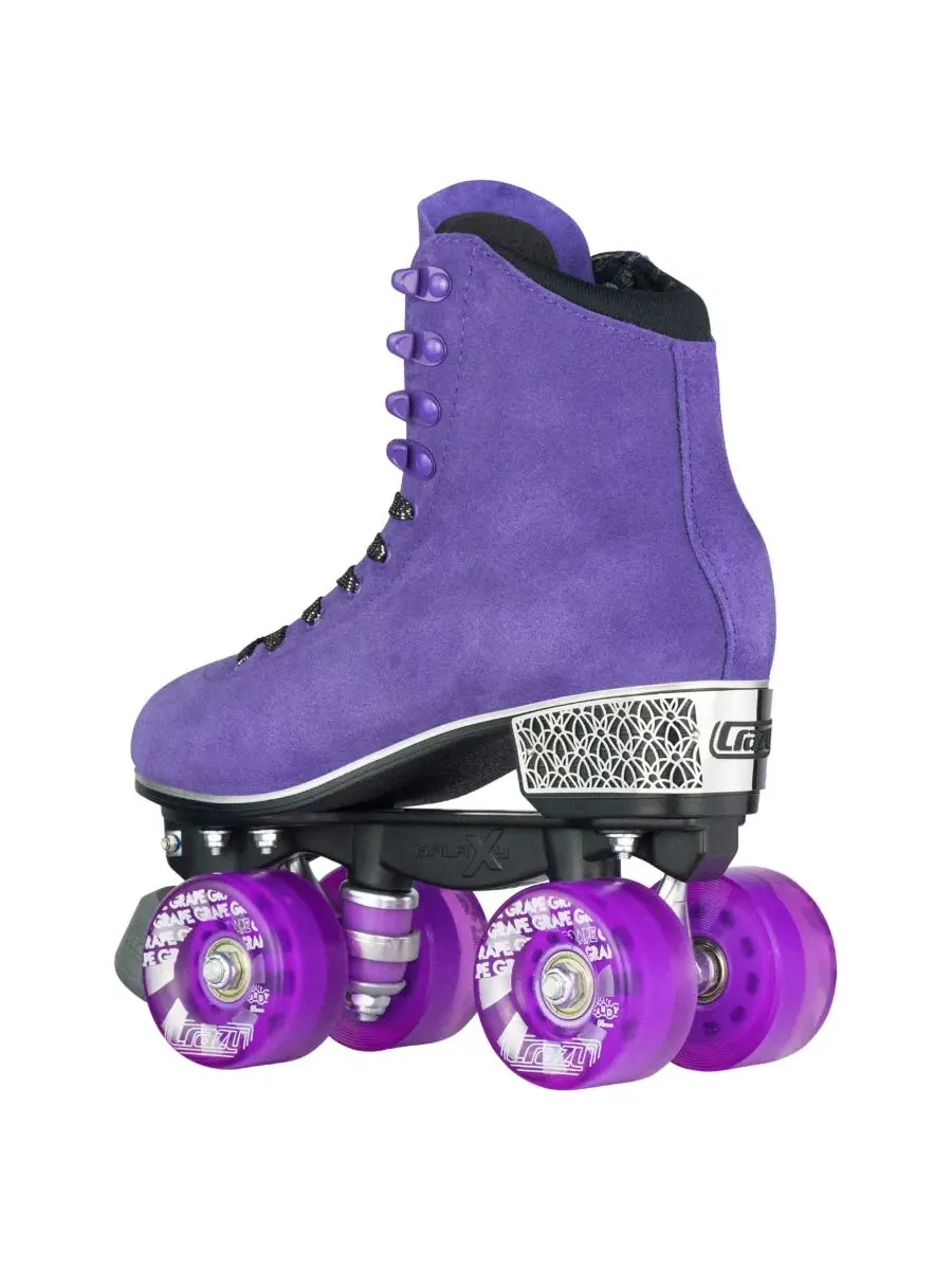 Роликовые коньки Evoke для женщин - стильные замшевые квадроконьки Crazy Skates — изображение 2 из 3, фиолетовый
