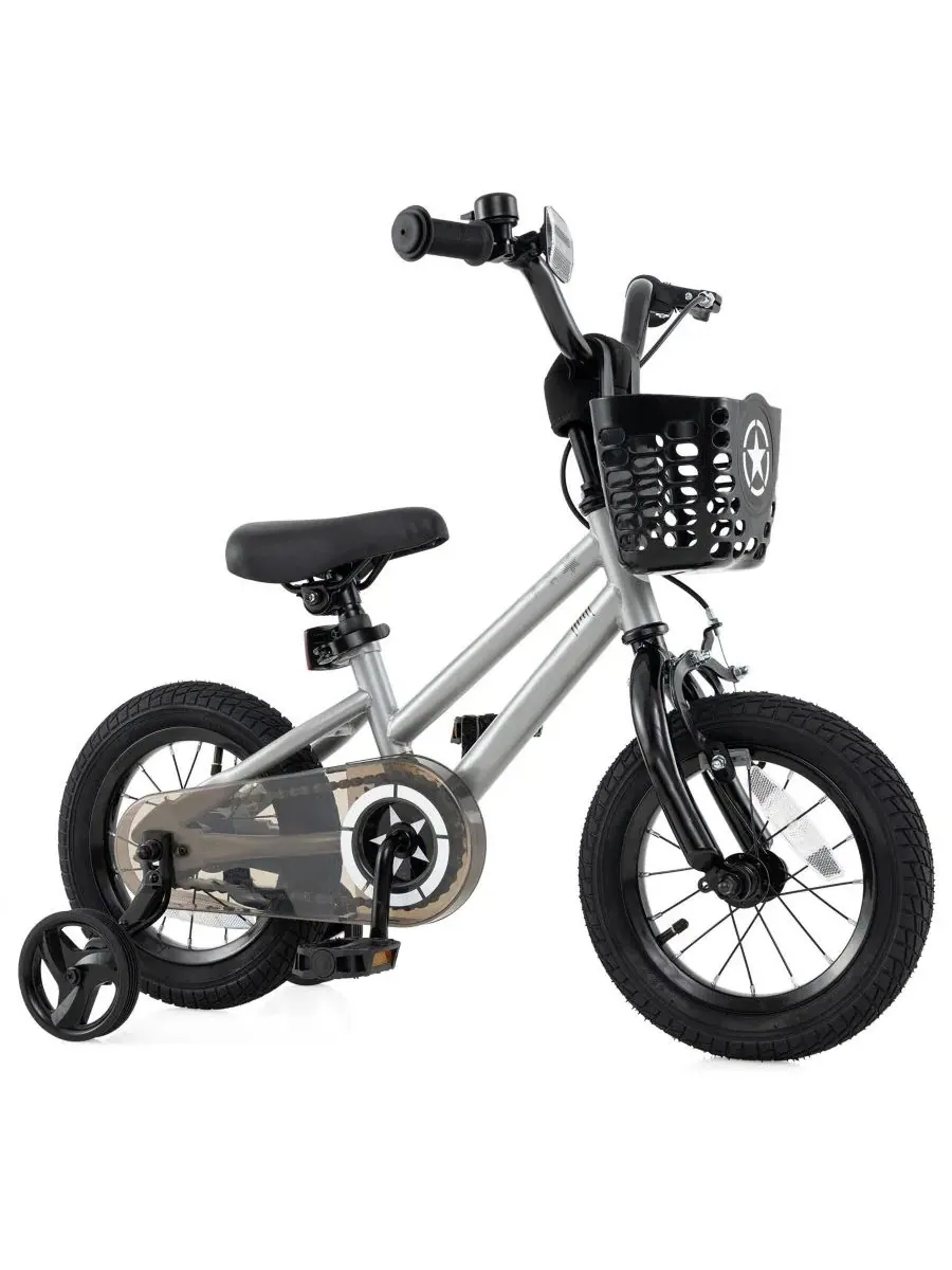 Детский велосипед с регулируемой рамой и прозрачной защитой цепи, модель Kids Adjustable Bicycle — изображение 1 из 7