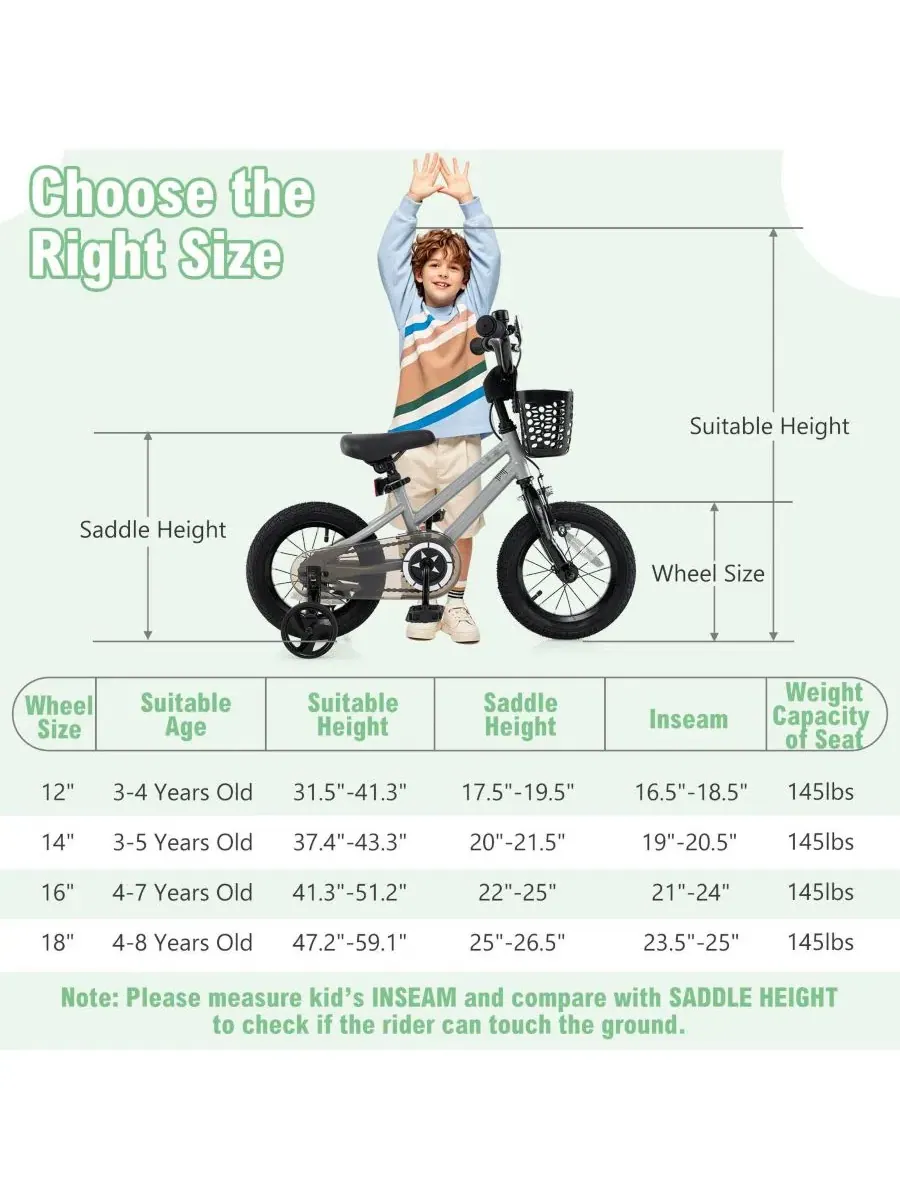 Детский велосипед с регулируемой рамой и прозрачной защитой цепи, модель Kids Adjustable Bicycle — изображение 3 из 7