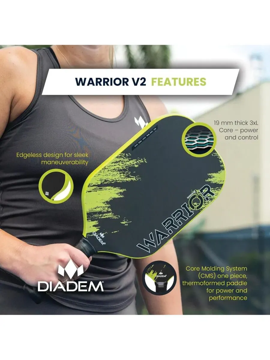 Ракетка для пиклбола Warrior v2 Diadem — изображение 3 из 3, желтый