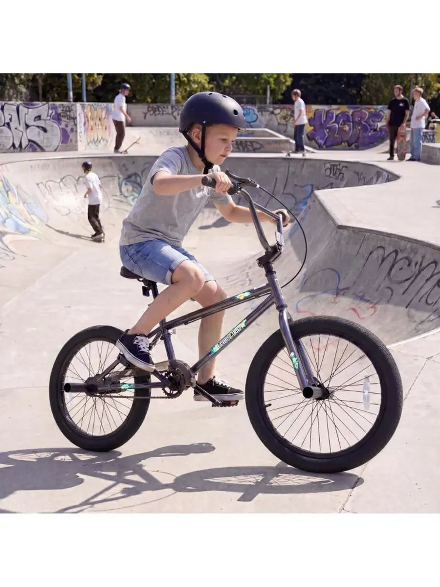 Велосипед BMX HONGGE, 20 дюймов, с 360-градусным рулем — изображение 9 из 11, черный