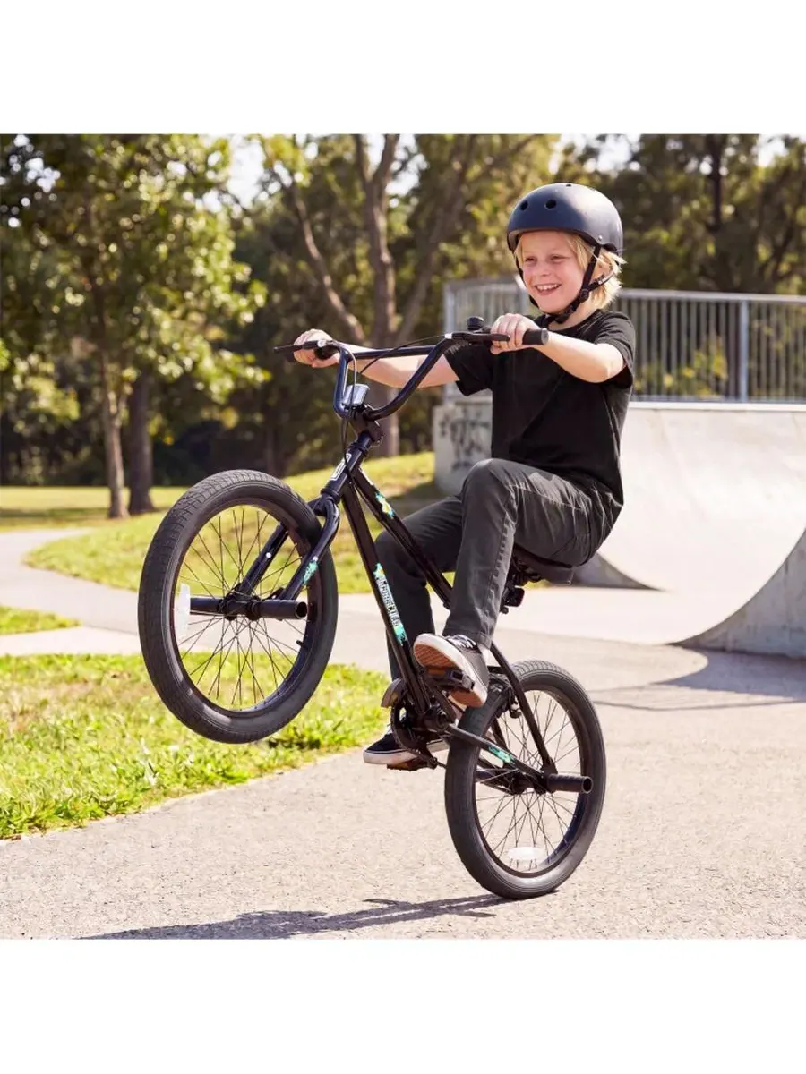 Велосипед BMX HONGGE, 20 дюймов, с 360-градусным рулем — изображение 10 из 11, черный