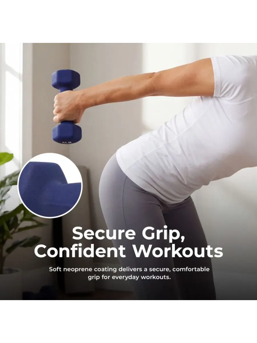 Гантели из неопрена, 4,5 кг (пара) Sunny Health & Fitness — изображение 2 из 3, темно-синий