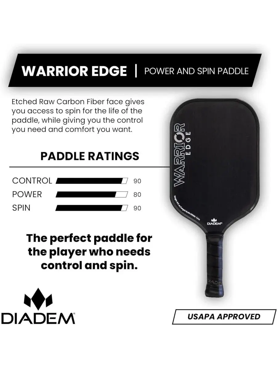 Ракетка для пиклбола Warrior Edge Diadem — изображение 2 из 3, черный