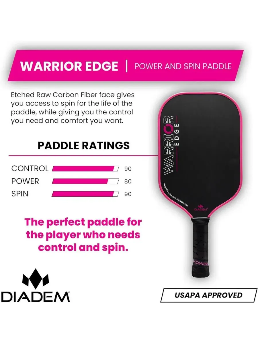 Ракетка для пиклбола Warrior Edge Diadem — изображение 2 из 3, розовый