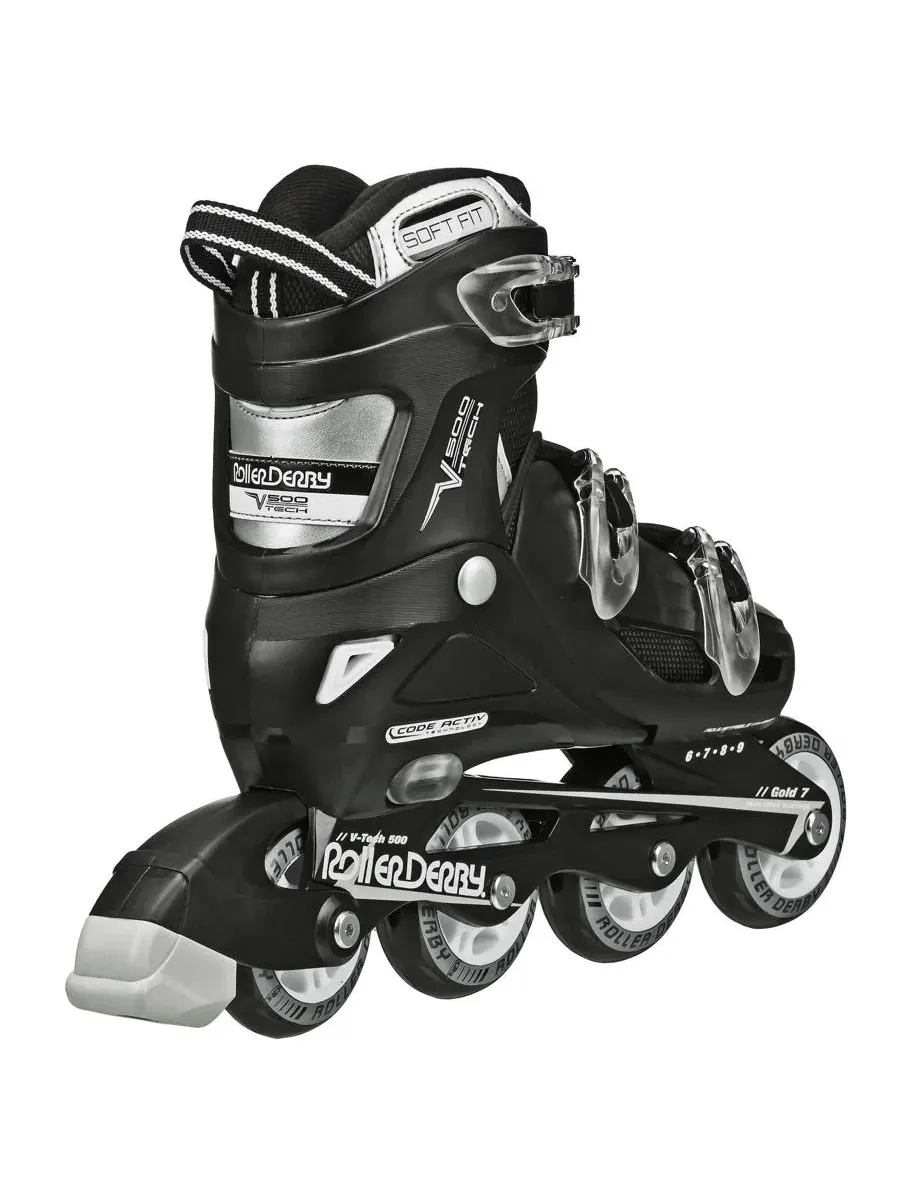 Роликовые коньки V-Tech 500 для мужчин, размер Large (6-9) Roller Derby — изображение 2 из 8, черный