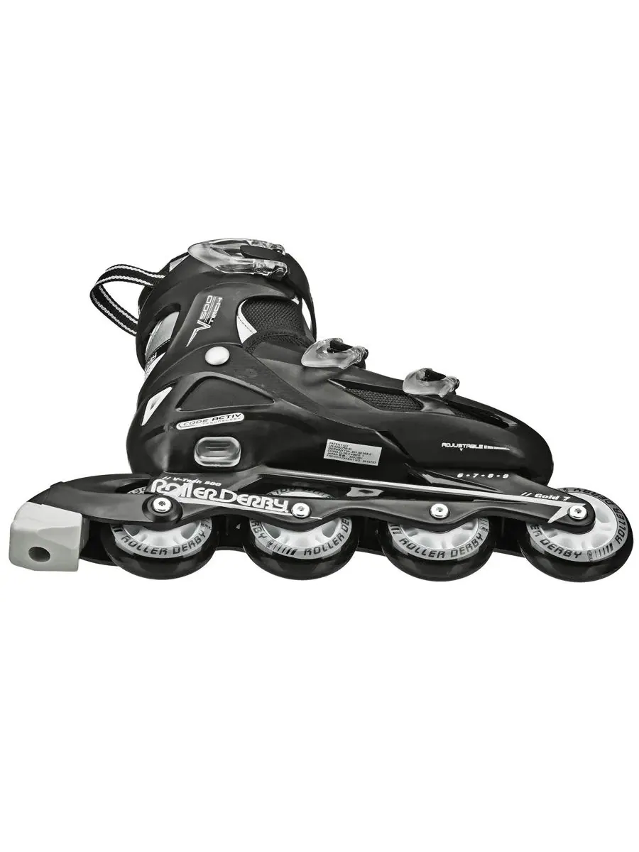 Роликовые коньки V-Tech 500 для мужчин, размер Large (6-9) Roller Derby — изображение 3 из 8, черный