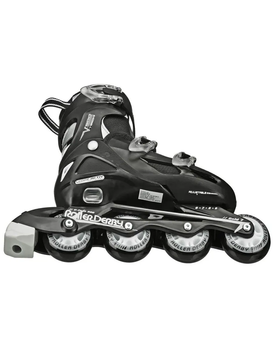 Роликовые коньки V-Tech 500 для мужчин, размер Large (6-9) Roller Derby — изображение 6 из 8, черный