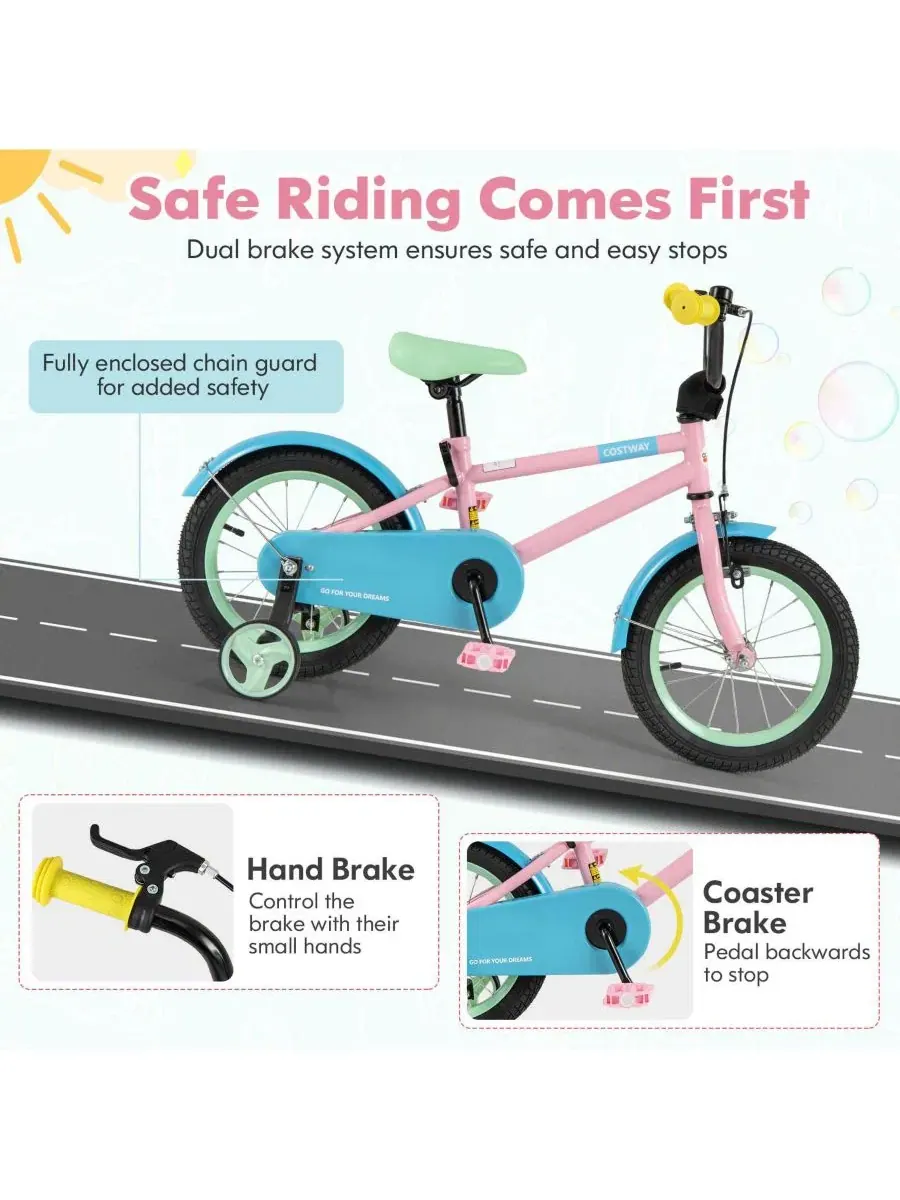 Детский велосипед с регулируемым рулем и сиденьем для комфорта и развития ребенка Slickblue — изображение 7 из 8