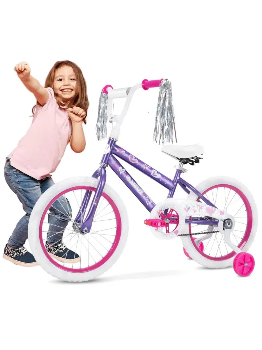 Детский велосипед с принтом, съемные страховочные колеса, модель Kids Bike SUGIFT — изображение 1 из 6, фиолетовый