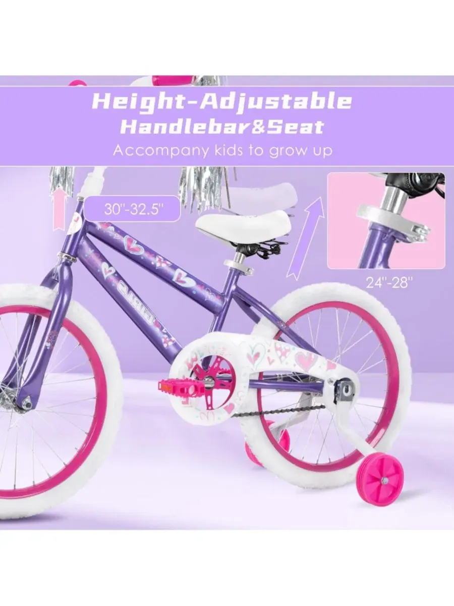 Детский велосипед с принтом, съемные страховочные колеса, модель Kids Bike SUGIFT — изображение 5 из 6, фиолетовый