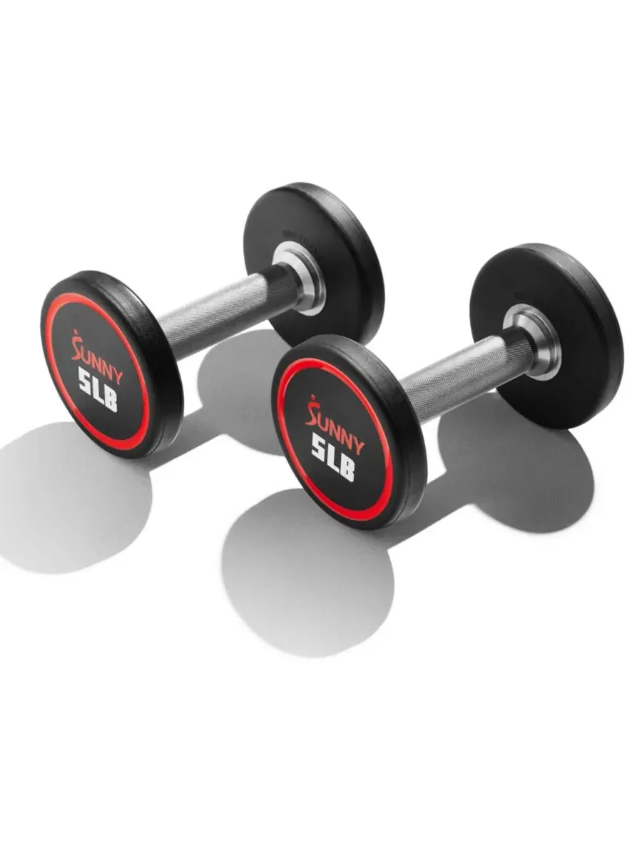 Круглые полиуретановые гантели Signature Style, 2 кг (пара) Sunny Health & Fitness — изображение 1 из 7, черный
