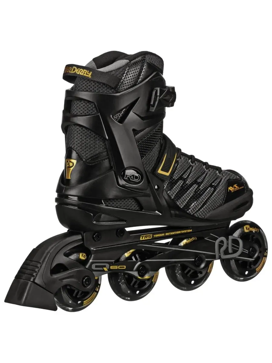 Мужские роликовые коньки Aerio Q-60 Roller Derby — изображение 2 из 5, черный/золотистый