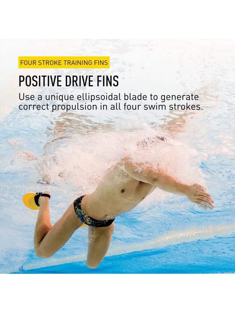 Ласты Positive Drive для всех стилей плавания, предназначенные для взрослых Finis — изображение 2 из 3, желтый