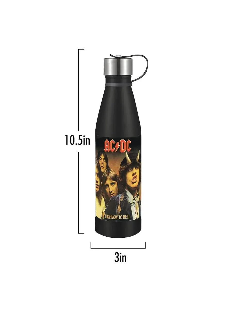 Бутылка спортивная из нержавеющей стали AC/DC Highway To Hell, 0,5 л, ICUP, Inc — изображение 2 из 3, нет цвета