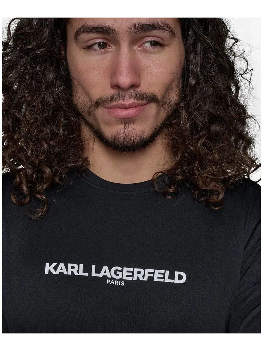 Мужская футболка-рашгард с длинными рукавами и логотипом Karl Lagerfeld Paris — 4