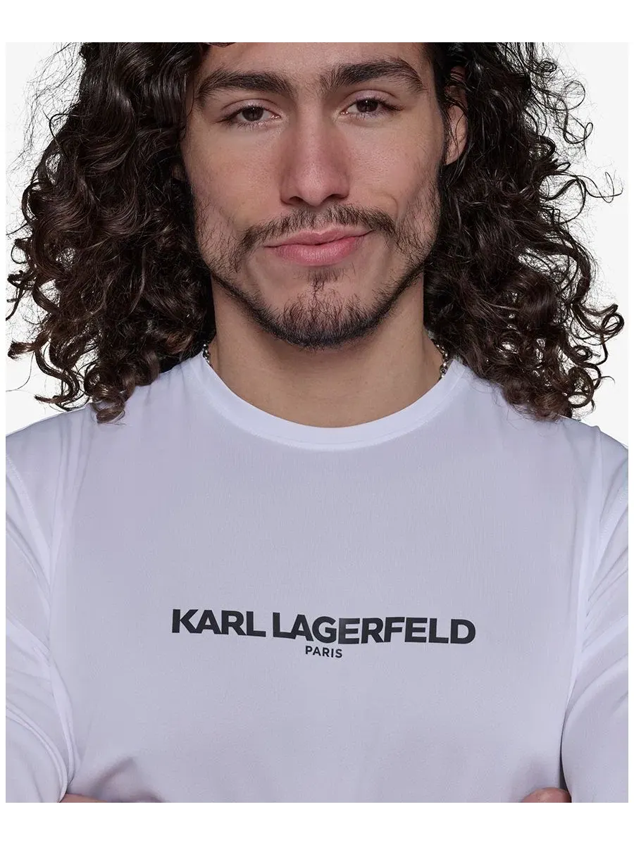 Мужская футболка-рашгард с длинными рукавами и логотипом Karl Lagerfeld Paris — 2