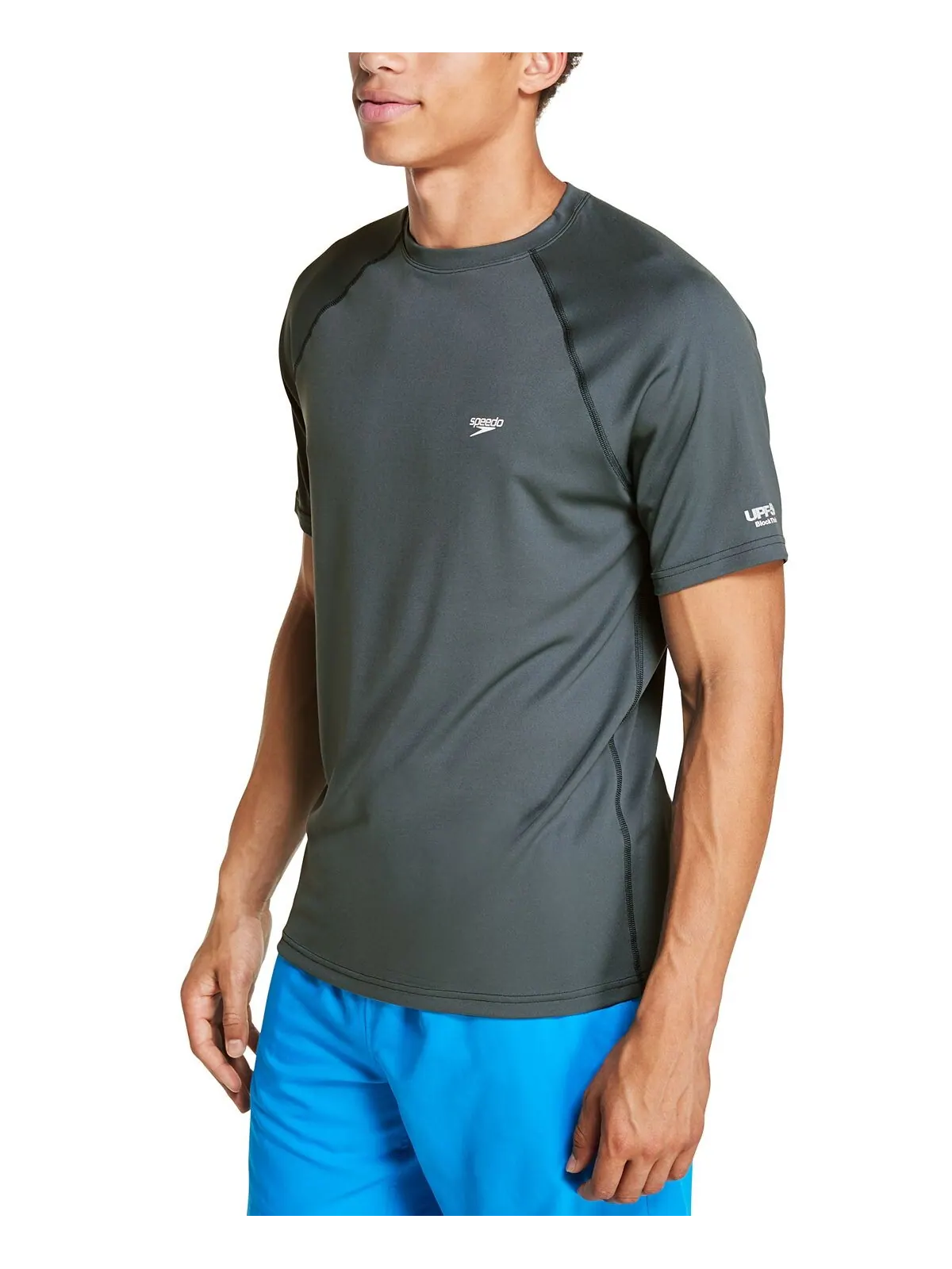 Мужской быстросохнущий рашгард upf 50+ Speedo — 2