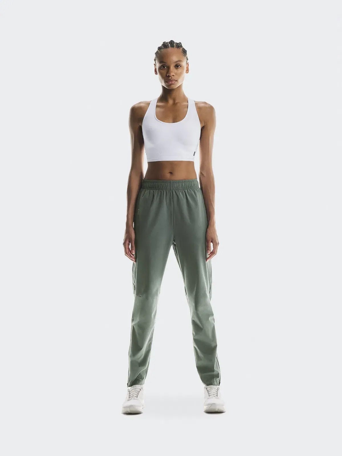 Женские брюки для бега с эластичным поясом Core Pants On Olive — 2