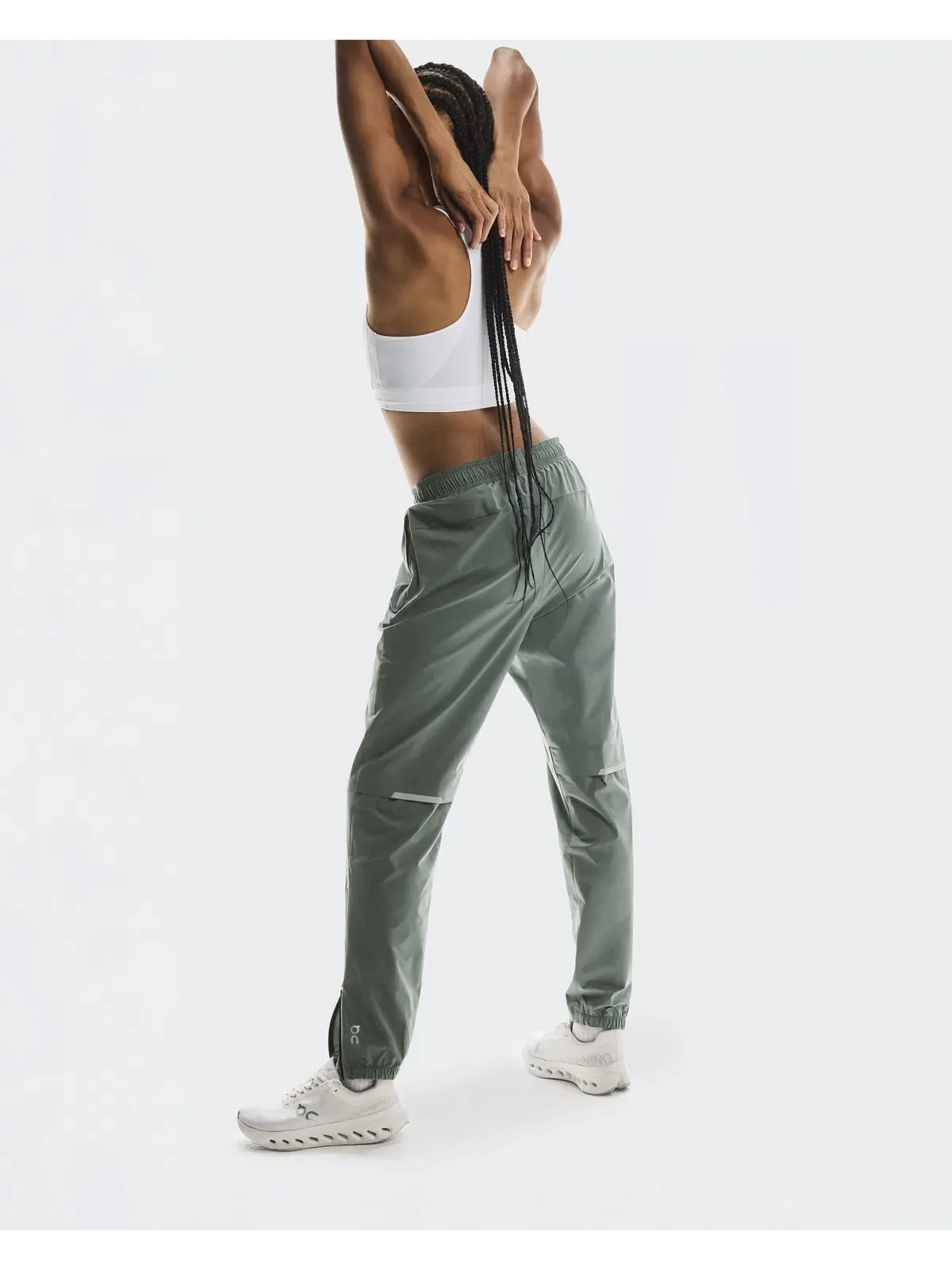 Женские брюки для бега с эластичным поясом Core Pants On Olive — 7