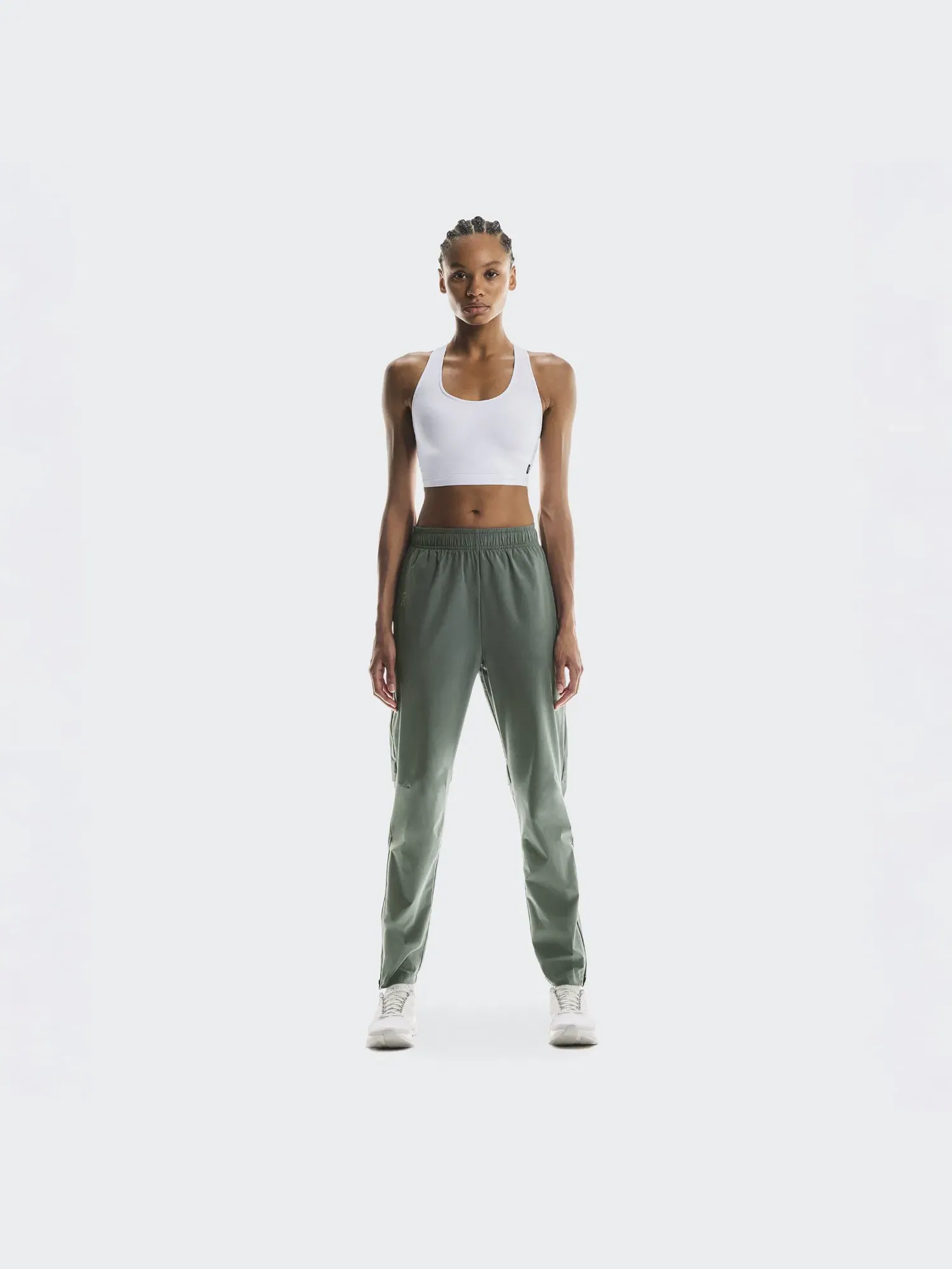 Женские брюки для бега с эластичным поясом Core Pants On Olive — 8