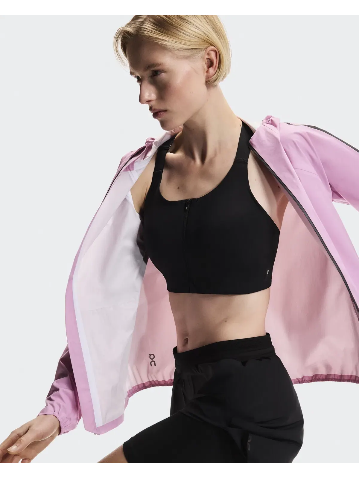 Женская куртка беговая водостойкая с капюшоном Performance Jacket Waterproof On, Sakura — 9