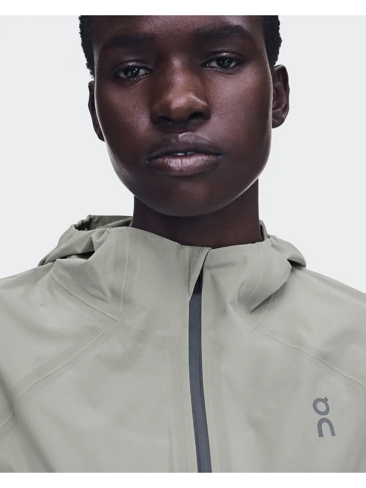 Женская куртка беговая водостойкая с капюшоном Performance Jacket Waterproof On, Brume — 5