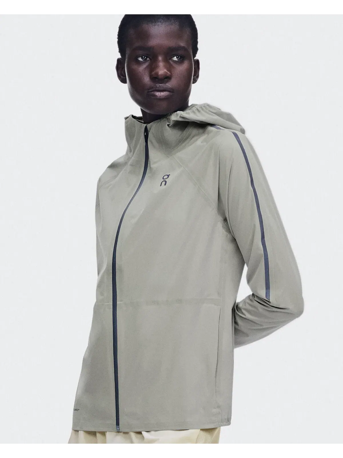 Женская куртка беговая водостойкая с капюшоном Performance Jacket Waterproof On, Brume — 6