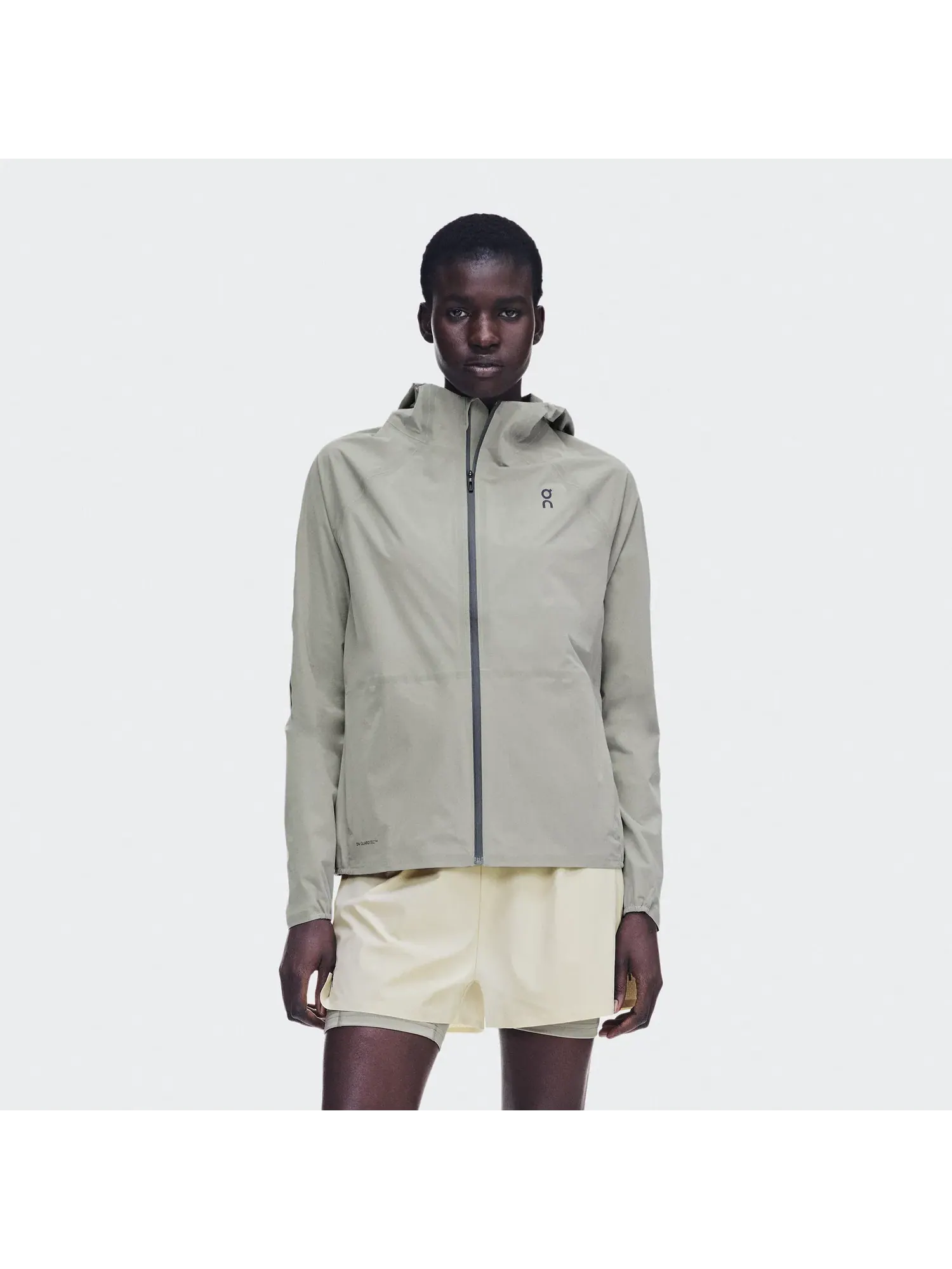 Женская куртка беговая водостойкая с капюшоном Performance Jacket Waterproof On, Brume — 9