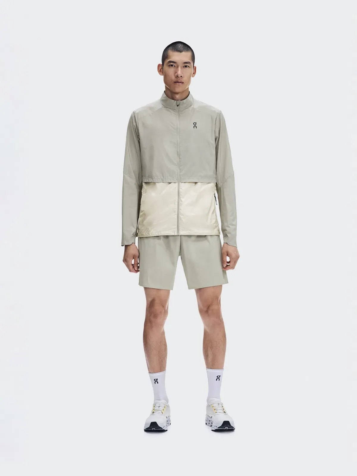Мужская беговая куртка ветрозащитная водонепроницаемая Weather Jacket On, Brume Hare — 2