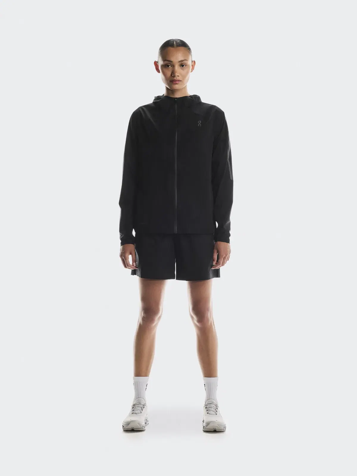 Женская куртка беговая водостойкая с капюшоном Performance Jacket Waterproof On — 2